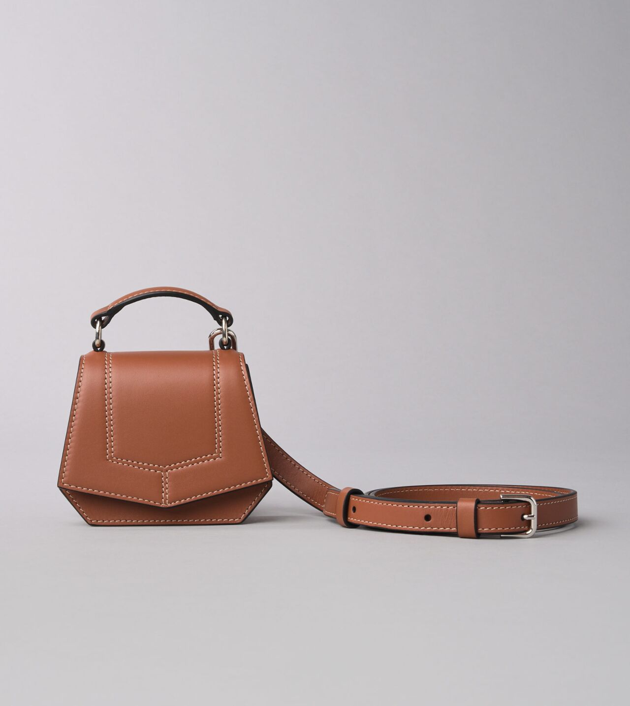 Blueprint Micro Bag in Saddle Tan Leather
