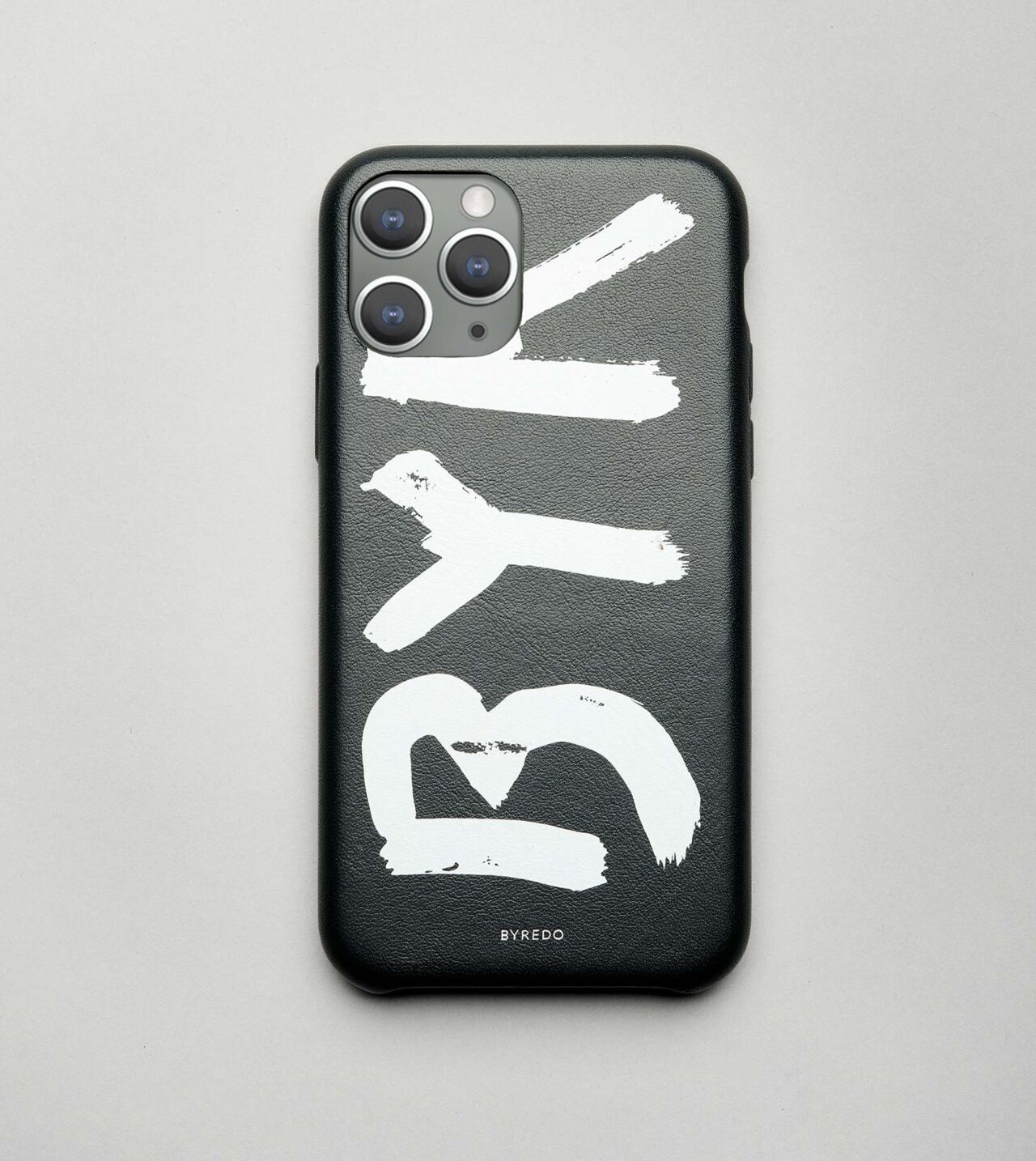 iPhone 11 Pro Leather Case in Black/White