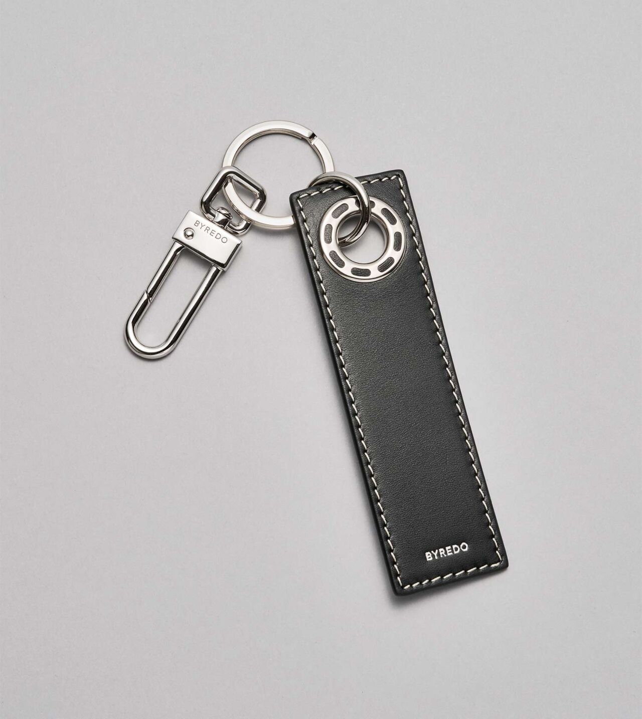 Keychain in Black Leather