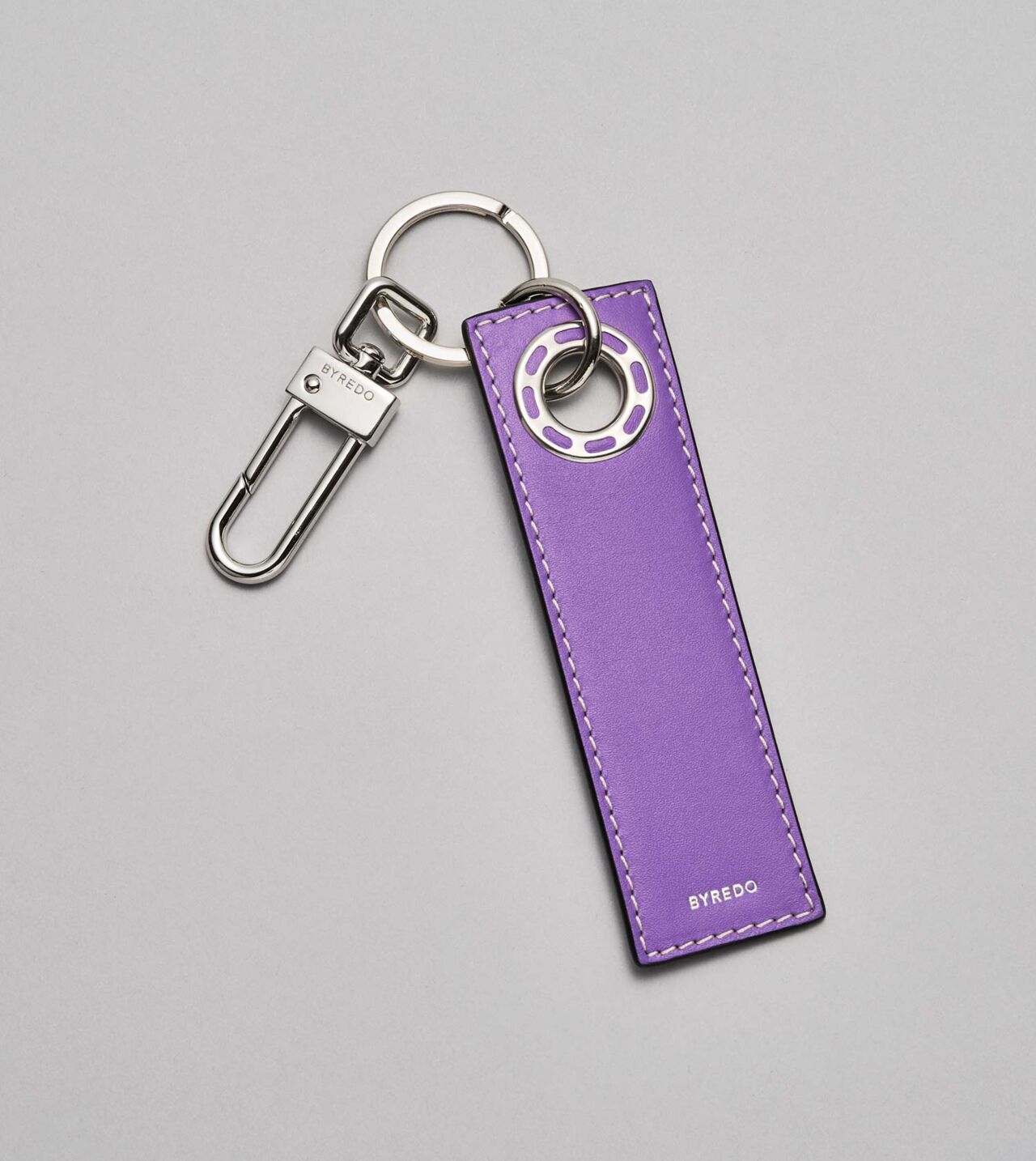 Keychain in Purple Leather