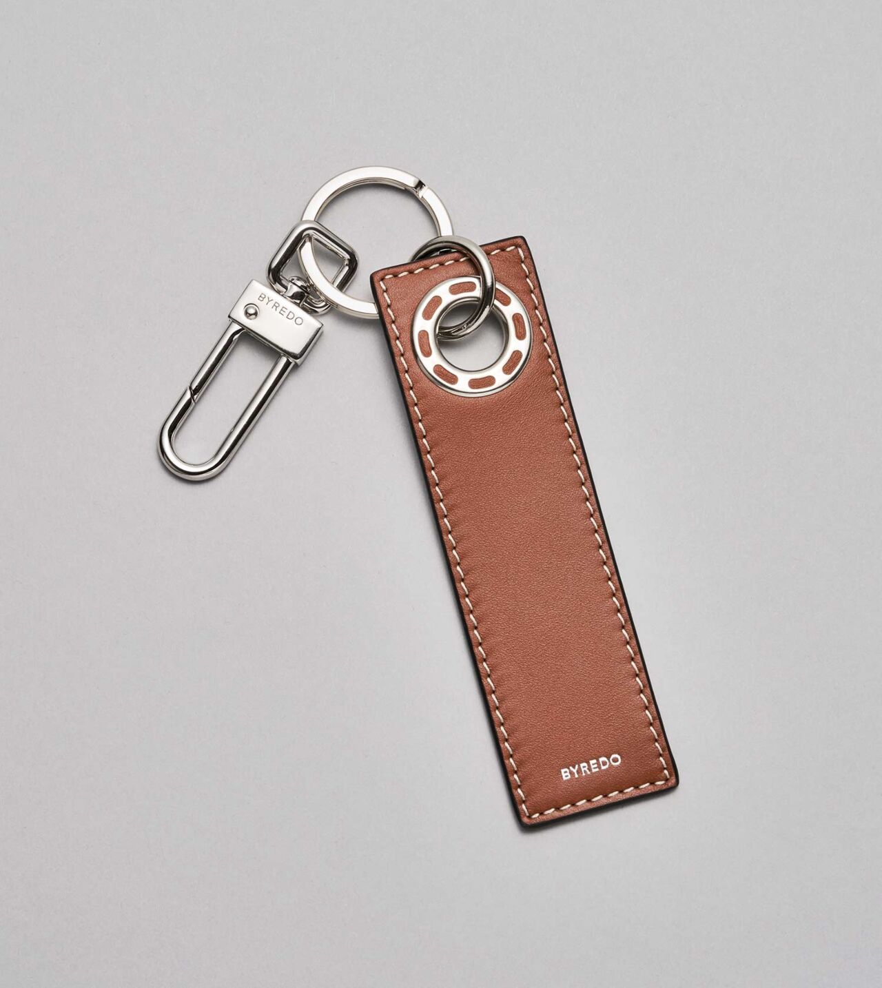 Keychain in Saddle Tan Leather