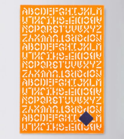 The Alphabeta Blanket - Team Colors - Orange and White