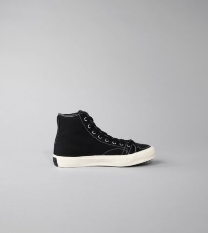 Black cotton canvas sneakers size 8