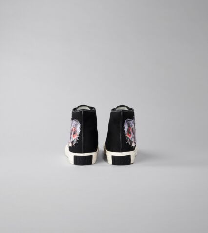 Sneakers toile de coton noire taille 8