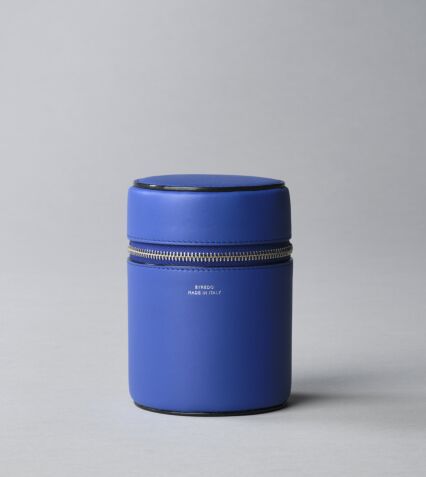 Candle holder 240g in Blue leather