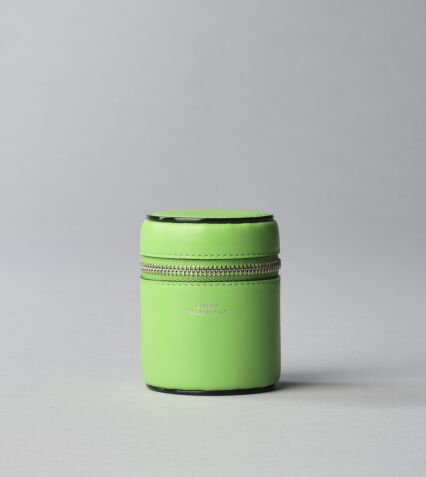Candle holder 70g in Green leather